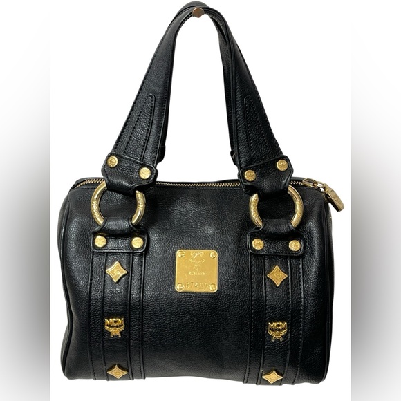 MCM Black Leather Boston Bag - Picture 2 of 15